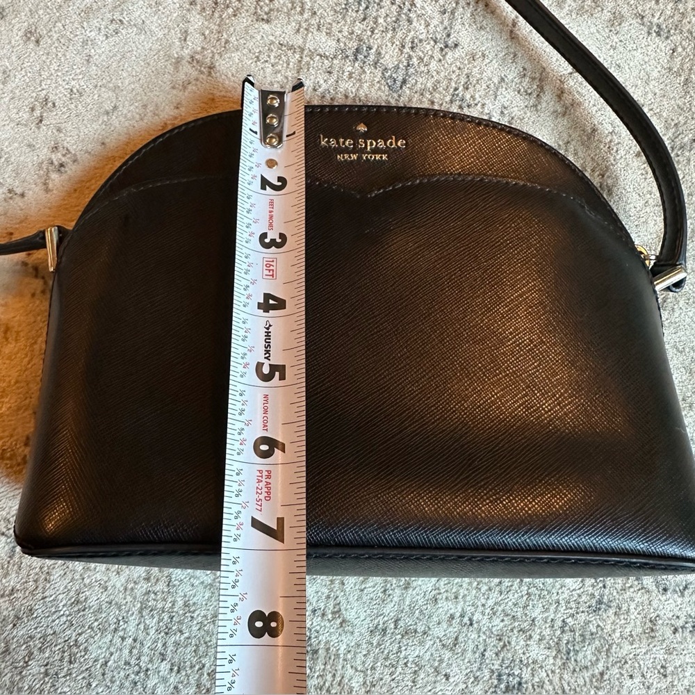 Kate Spade Payton Dome Crossbody, Black Saffiano Leather - Picture 13 of 14